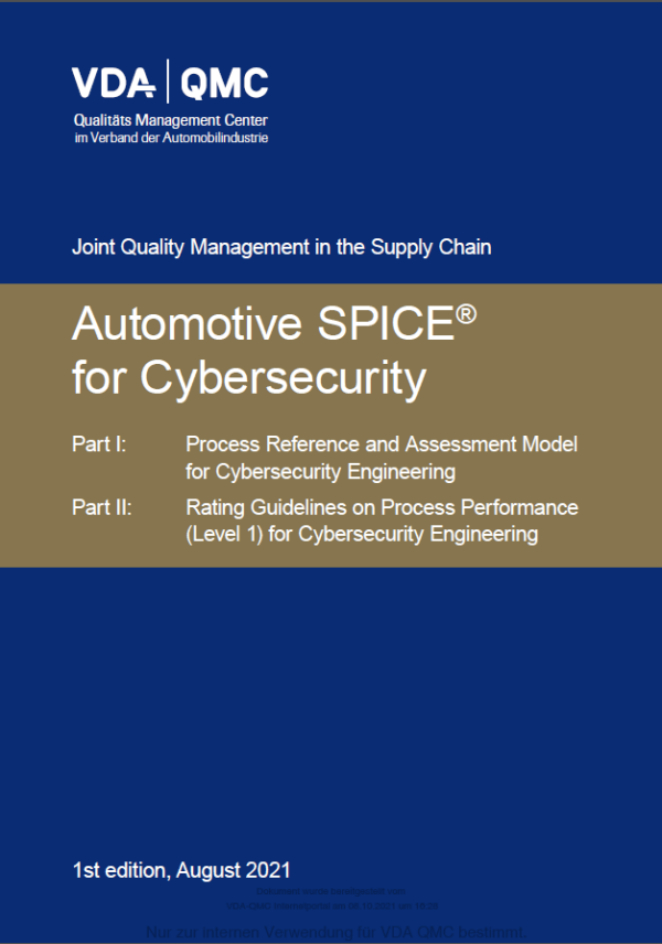 Automotive SPICE for Cybersecurity_1st Edit. 2021